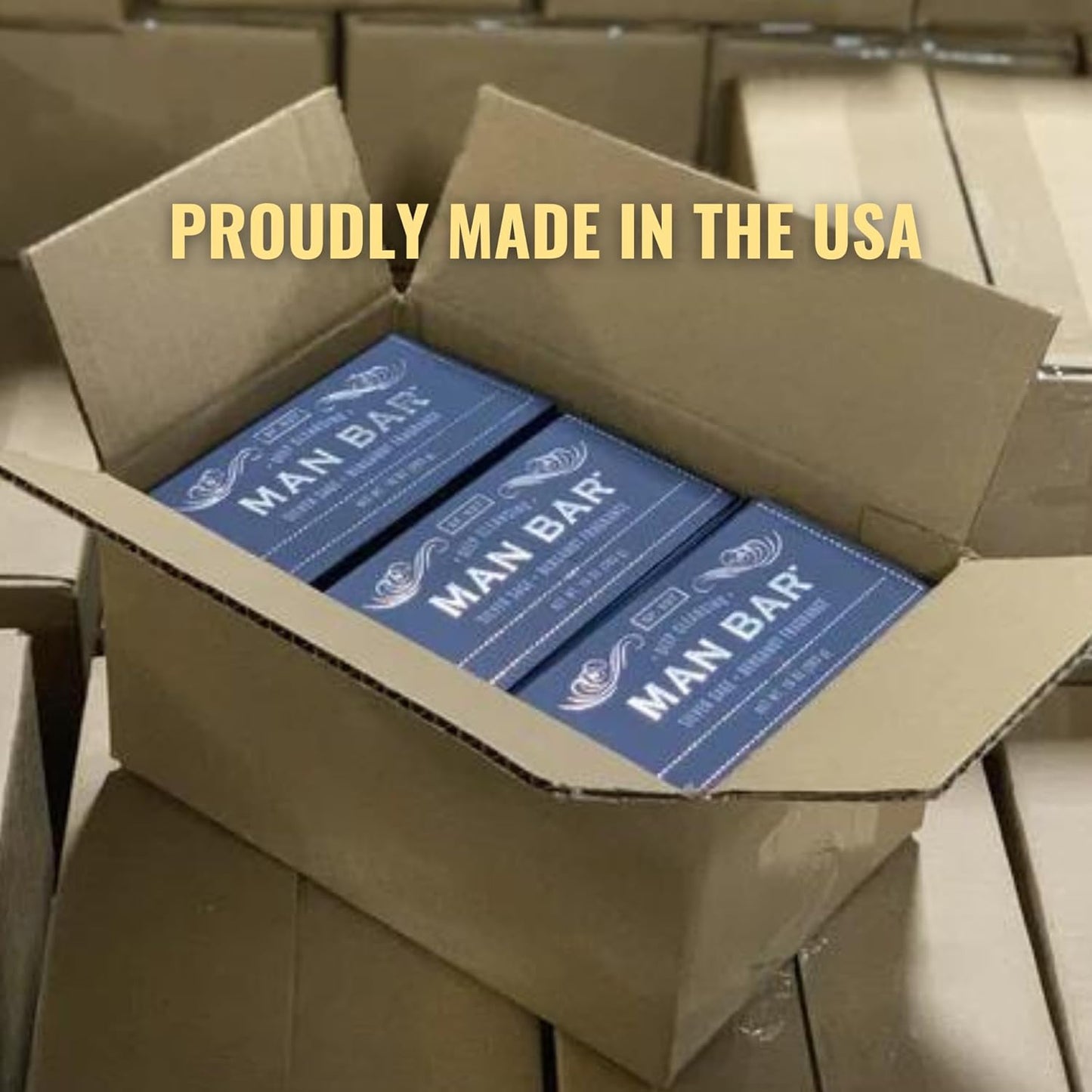 Man Bar 3-Piece Gift Set - No Harmful Chemicals - Good for All Skin Types - Made in the USA